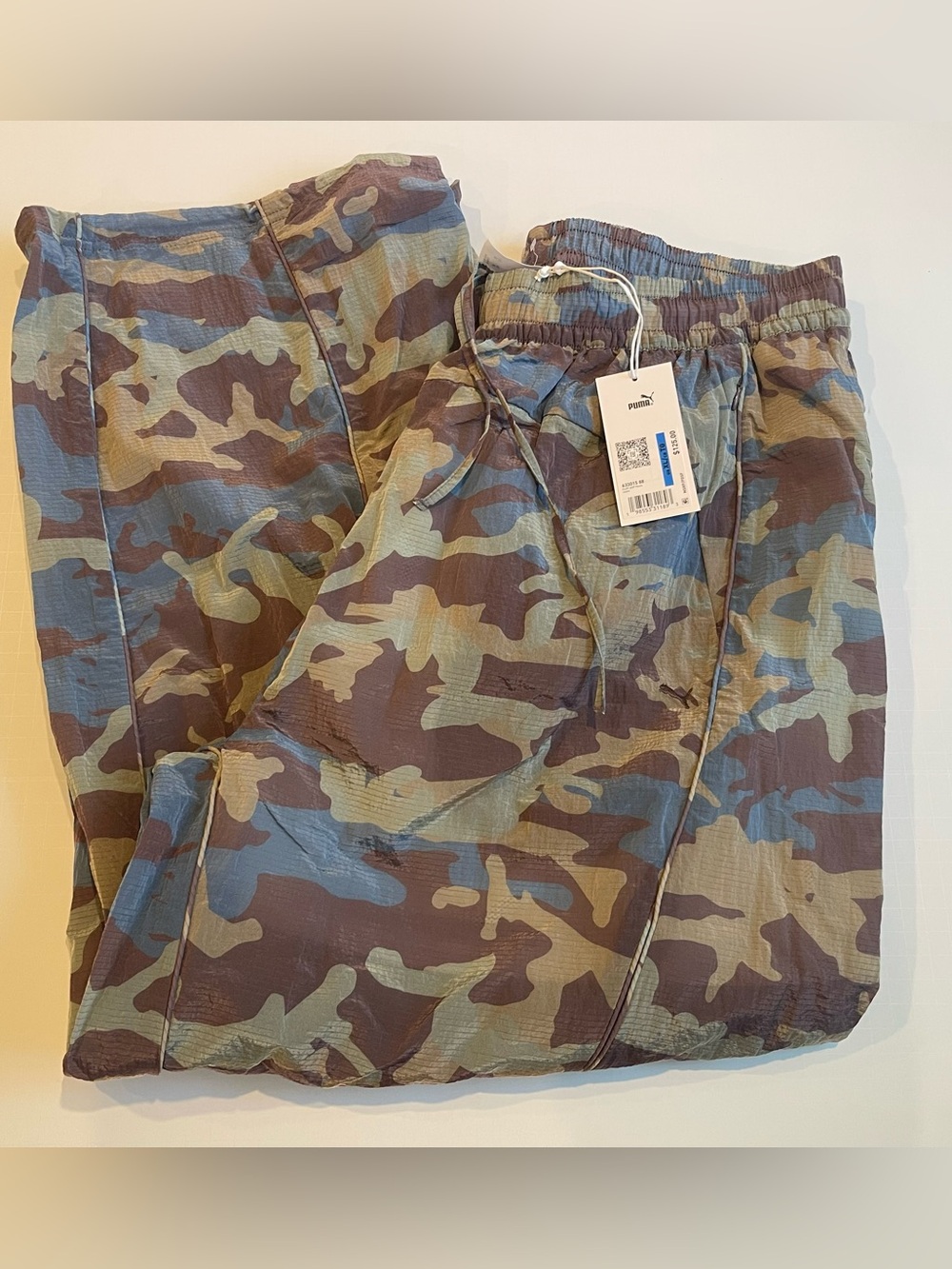PUMA Clrt Graphic Ripstop Pants Mens Purple Casual Athletic Bottoms